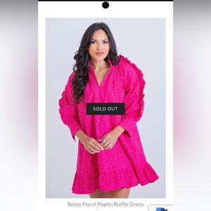 Karlie Brand Poplin Dress Pink/Red